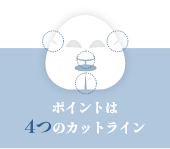 ポイントは4つのカットライン