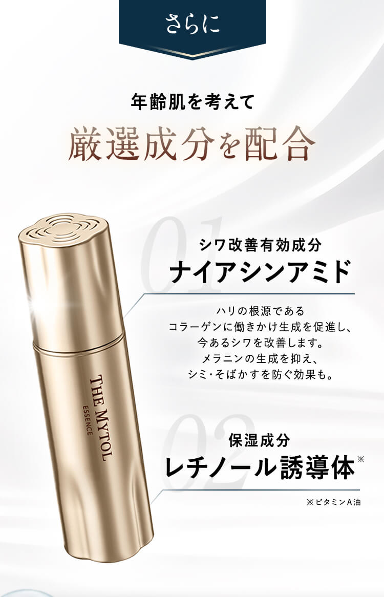速攻シワ改善美容液 有効成分がシワに直接アプローチ ｜ THE MYTOL