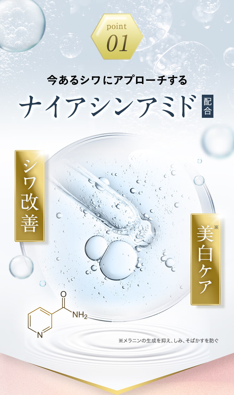 point01 今あるシワにアプローチするナイアシンアミド配合