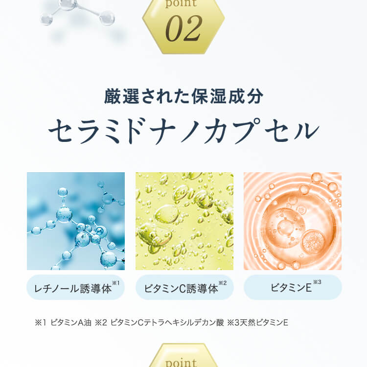 point02 厳選された保湿成分セラミドナノカプセル