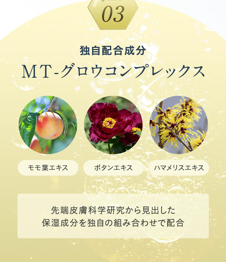 point03 独自配合成分 MT-グロウコンプレックス