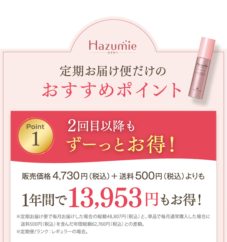 定期お届け便だけのおすすめポイント