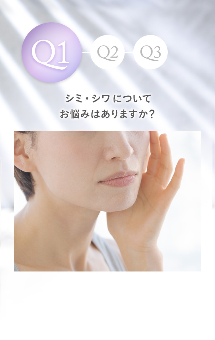 Q1 シミ・シワについてお悩みはありますか？