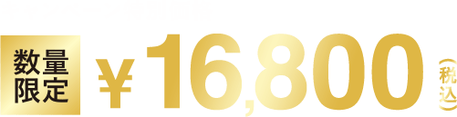 数量限定・無くなり次第終了 数量限定16,800円税込