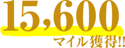 15,600マイル獲得