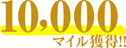 10,000マイル獲得