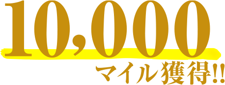 10,000マイル獲得