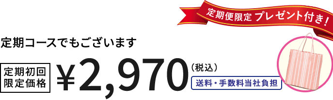 定期コースでもございます 定期初回限定価格2,970円(税込)
