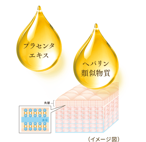 プラセンタエキス、ヘパリン類似物質