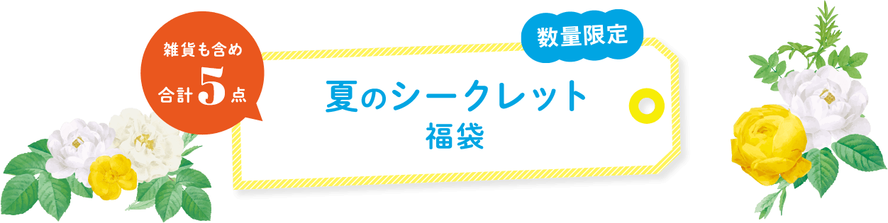 夏のシークレット福袋 雑貨を含め合計5点 数量限定