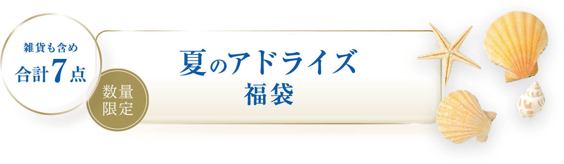 夏のアドライズ福袋 雑貨も含め合計7点 数量限定