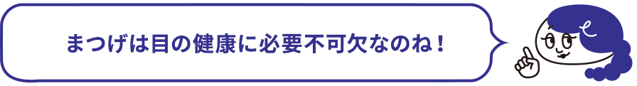 まつげは目の健康に必要不可欠なのね！